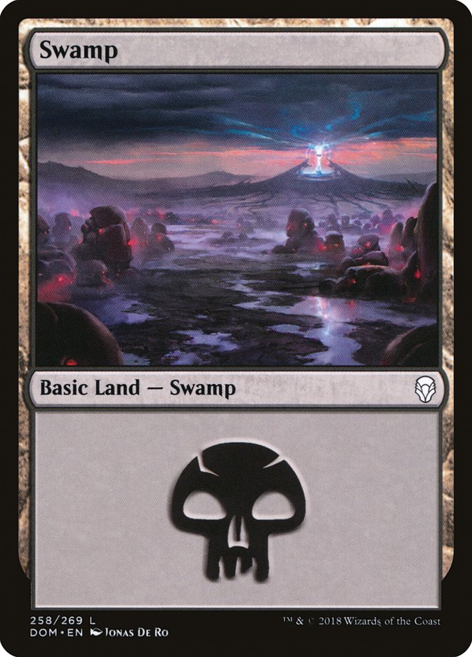 Swamp (258) [Dominaria] [Foil]