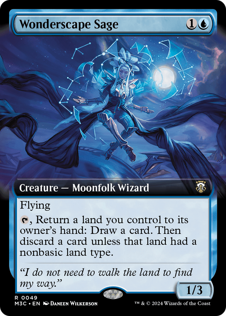 Wonderscape Sage (Extended Art) [Modern Horizons 3 Commander] [Foil]