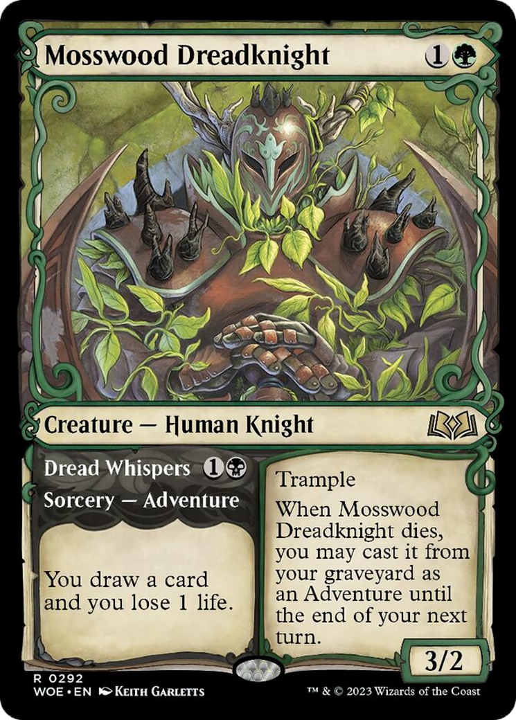 Mosswood Dreadknight // Dread Whispers (Showcase) [Wilds of Eldraine] [Foil]