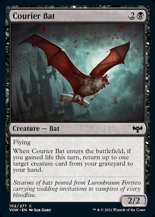 Courier Bat [Innistrad: Crimson Vow] [Foil]