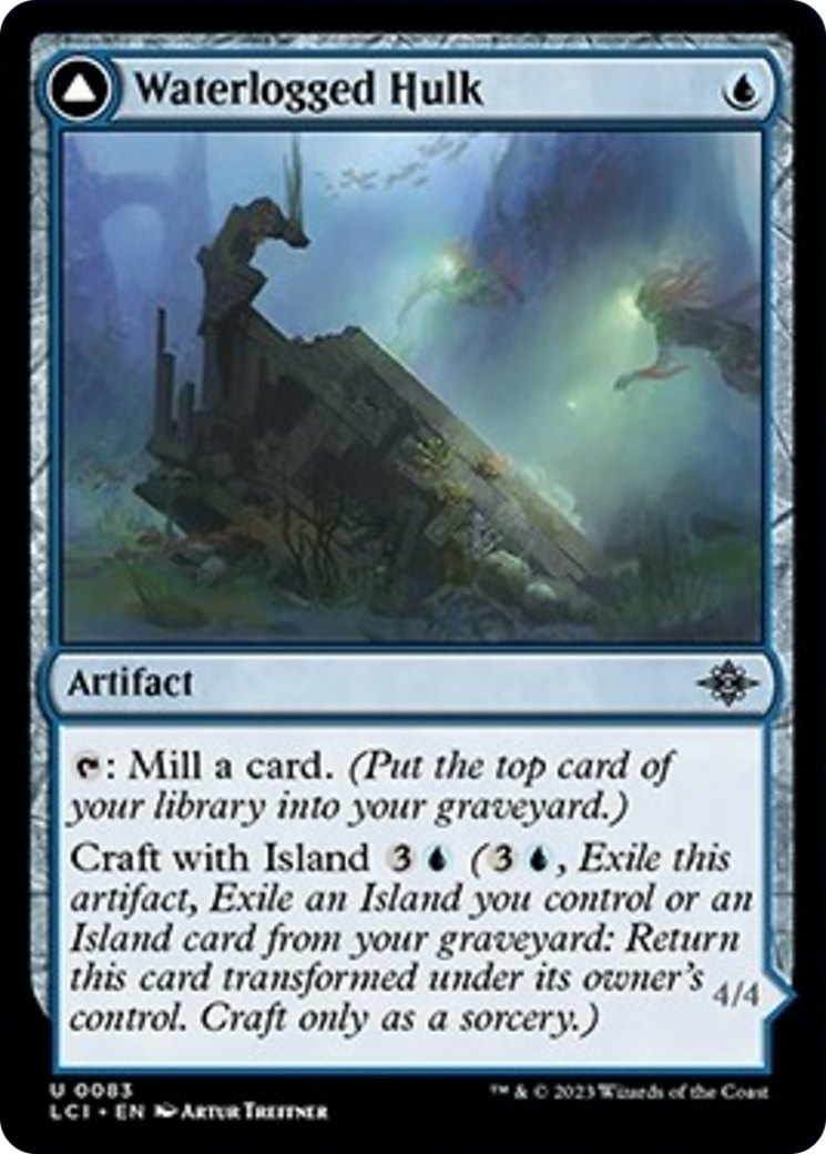 Waterlogged Hulk // Watertight Gondola [The Lost Caverns of Ixalan] [Foil]