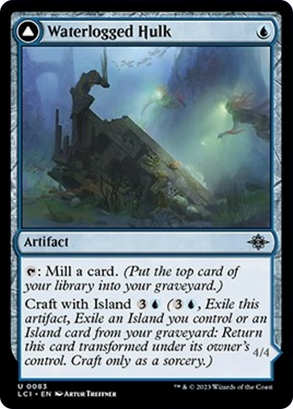 Waterlogged Hulk // Watertight Gondola [The Lost Caverns of Ixalan] [Foil]