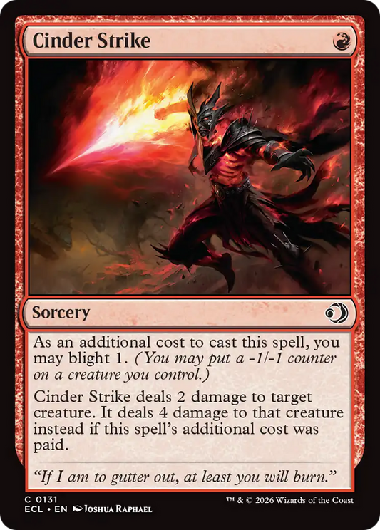 Cinder Strike [Lorwyn Eclipsed] [Foil]