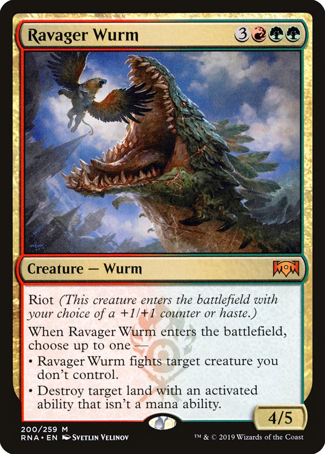 Ravager Wurm [Ravnica Allegiance] [Foil]