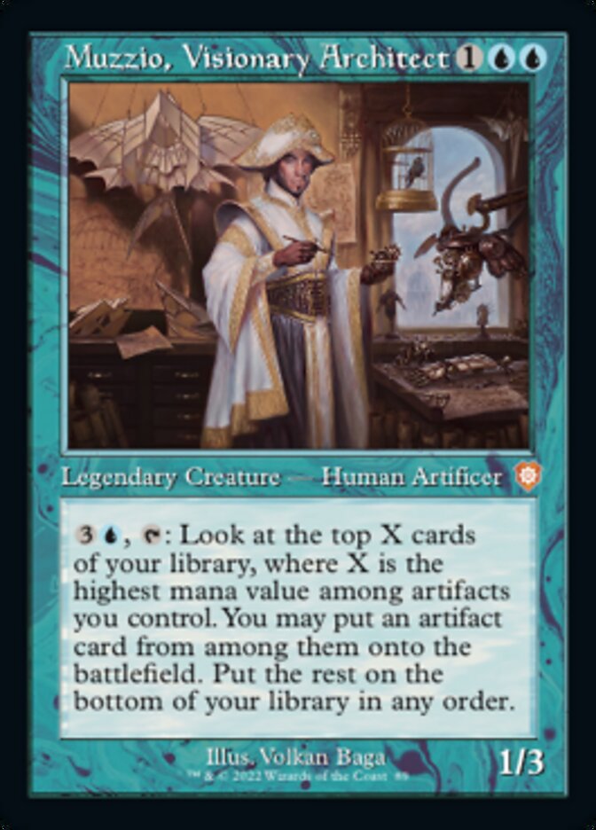 Muzzio, Visionary Architect (Retro) [The Brothers' War Commander] [Foil]