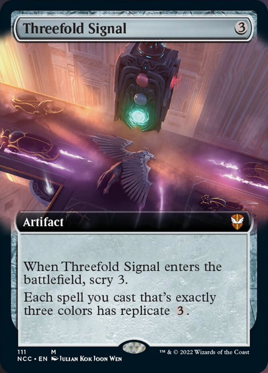 Threefold Signal (Extended Art) [Streets of New Capenna Commander] [Foil]