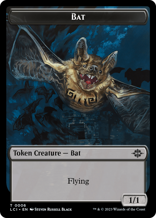 Bat // Vampire (0004) Double-Sided Token [The Lost Caverns of Ixalan Commander Tokens] [Foil]