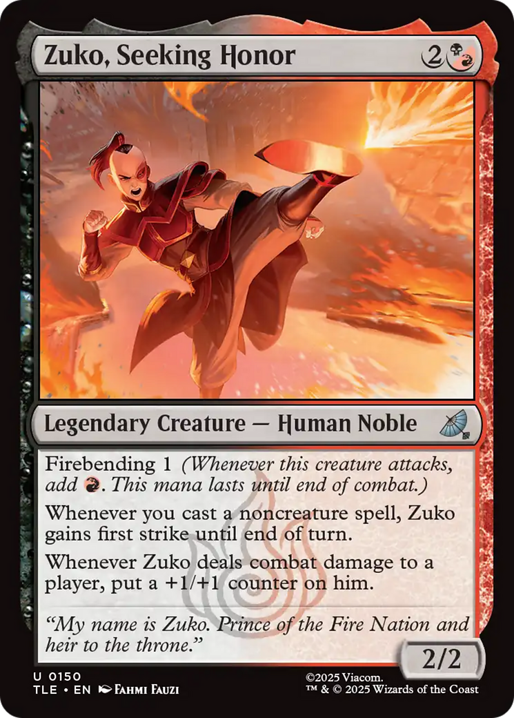 Zuko, Seeking Honor [Avatar: The Last Airbender: Eternal-Legal] [Foil]