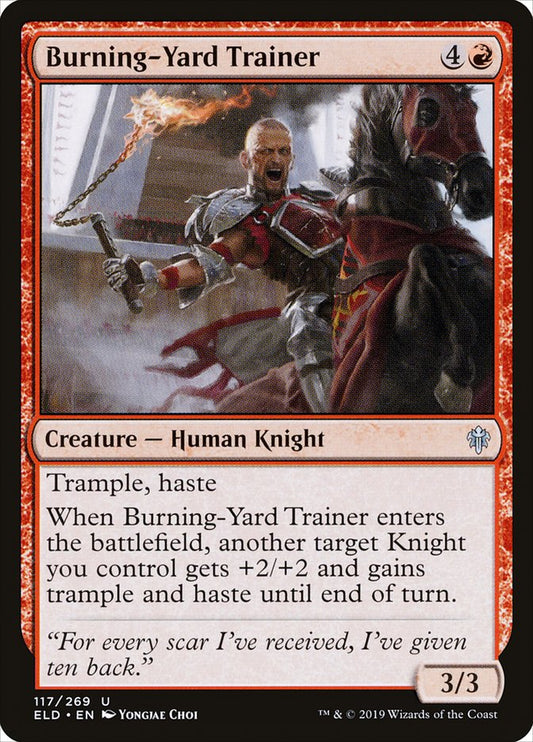 Burning-Yard Trainer [Throne of Eldraine] [Foil]
