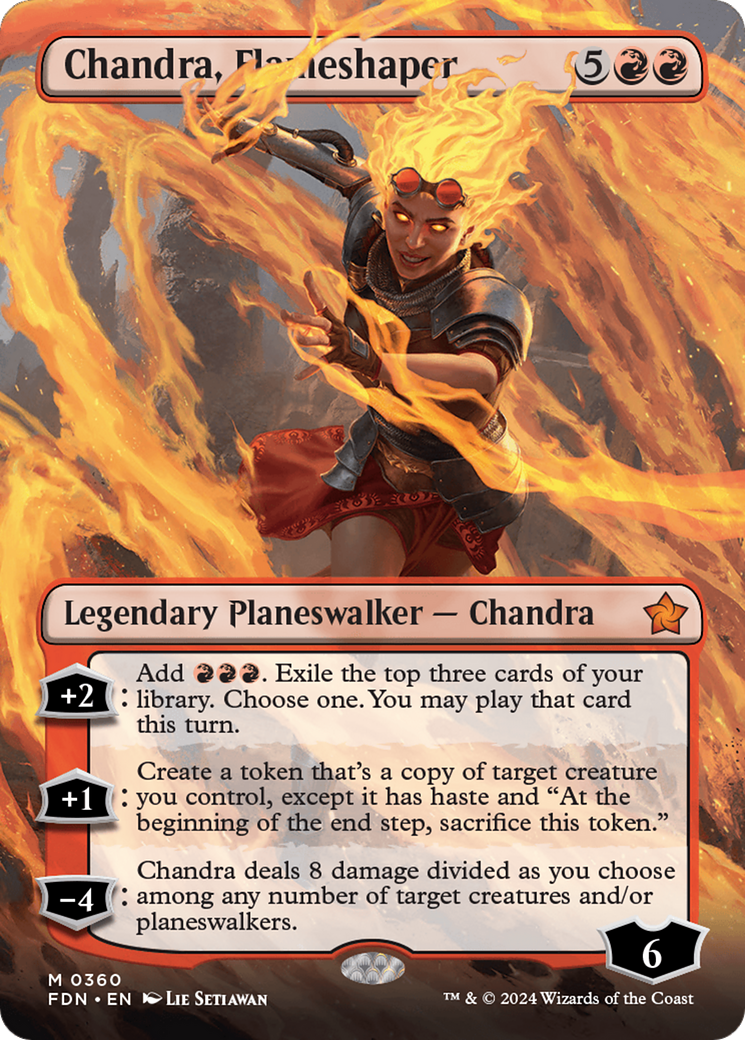 Chandra, Flameshaper (Borderless) [Foundations] [Foil]