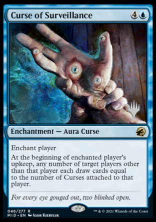 Curse of Surveillance (Promo Pack) [Innistrad: Midnight Hunt Promos] [Foil]