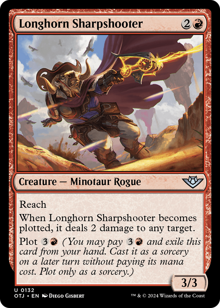 Longhorn Sharpshooter [Outlaws of Thunder Junction] [Foil]