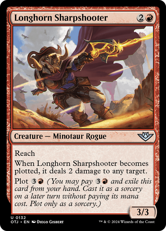 Longhorn Sharpshooter [Outlaws of Thunder Junction] [Foil]