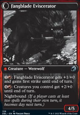 Fangblade Brigand // Fangblade Eviscerator [Innistrad: Double Feature] [Foil]
