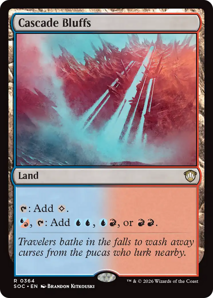 Cascade Bluffs [Secrets of Strixhaven Commander] [Foil]