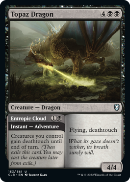 Topaz Dragon // Entropic Cloud [Commander Legends: Battle for Baldur's Gate] [Foil]