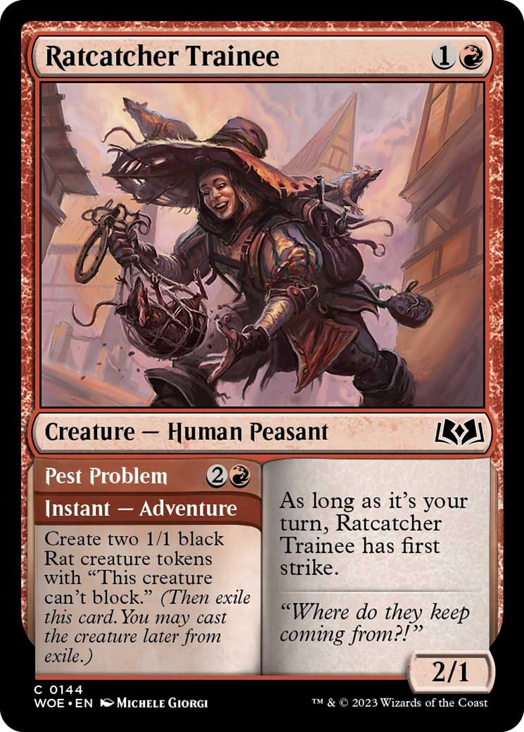Ratcatcher Trainee // Pest Problem [Wilds of Eldraine] [Foil]