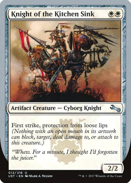 Knight of the Kitchen Sink ("protection from loose lips") [Unstable] [Foil]