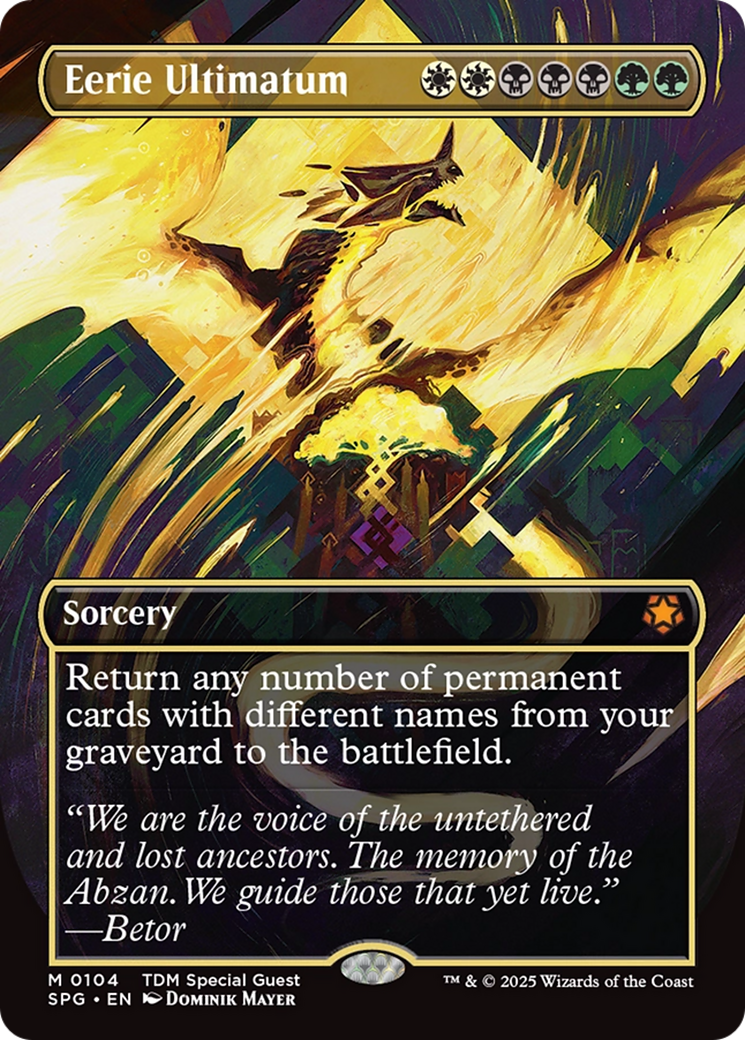 Eerie Ultimatum (Borderless) [Tarkir: Dragonstorm Special Guests] [Foil]