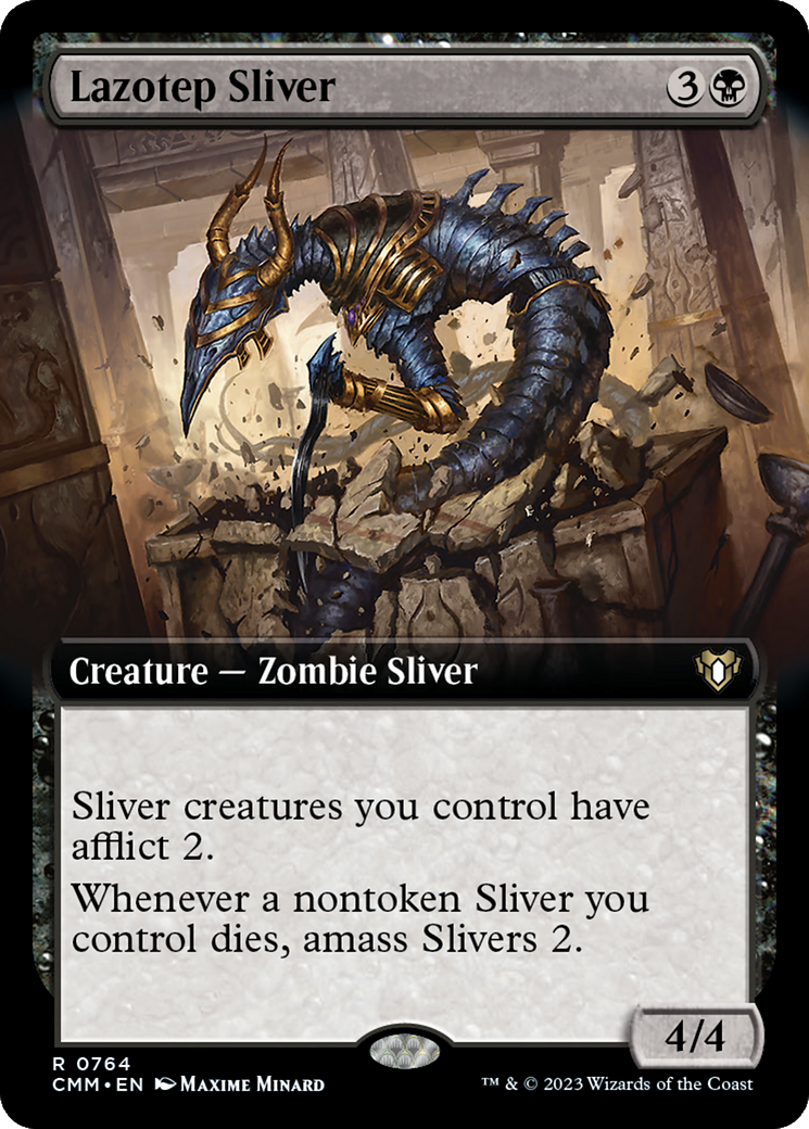 Lazotep Sliver (Extended Art) [Commander Masters] [Foil]