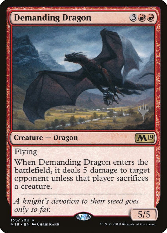 Demanding Dragon (Promo Pack) [Core Set 2019 Promos] [Foil]