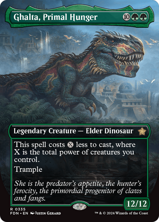 Ghalta, Primal Hunger (Borderless) [Foundations] [Foil]