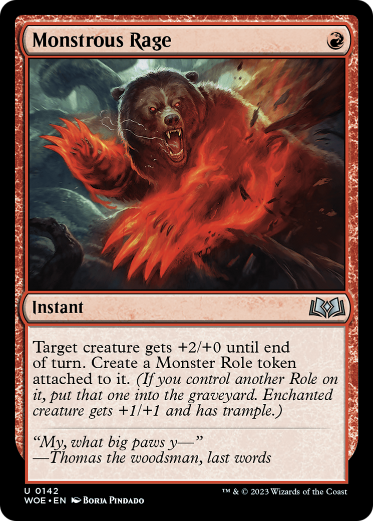 Monstrous Rage [Wilds of Eldraine] [Foil]