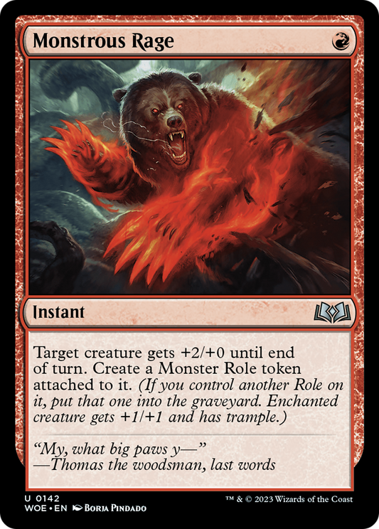 Monstrous Rage [Wilds of Eldraine] [Foil]