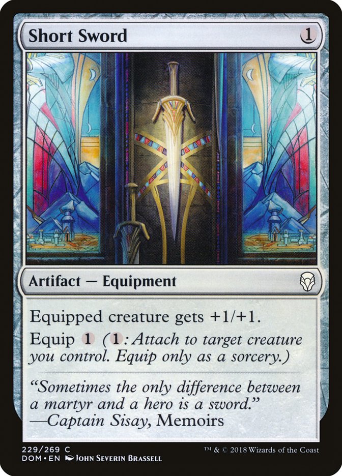 Short Sword [Dominaria] [Foil]