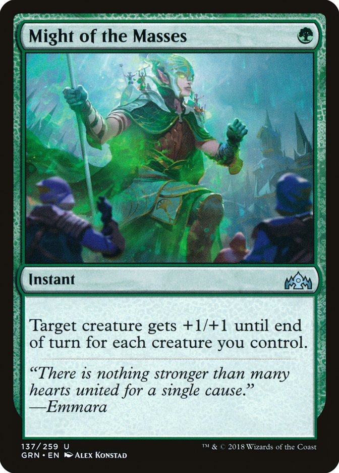 Might of the Masses [Guilds of Ravnica] [Foil]