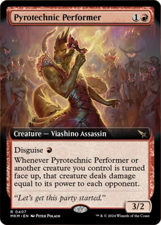 Pyrotechnic Performer (Extended Art) [Murders at Karlov Manor] [Foil]