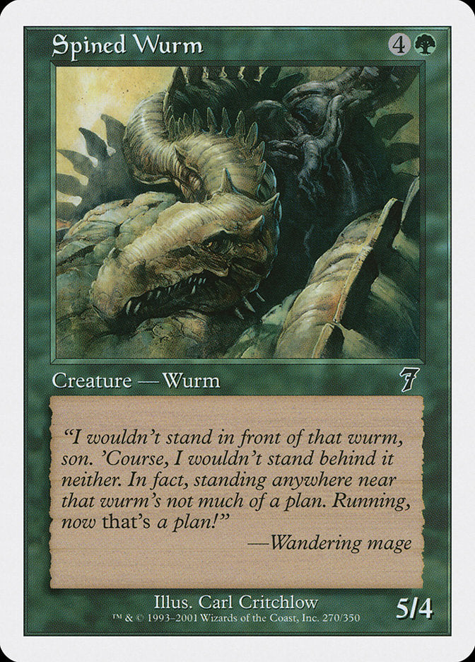 Spined Wurm [Seventh Edition] [Foil]