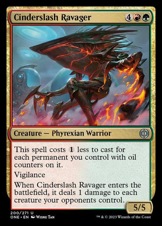 Cinderslash Ravager [Phyrexia: All Will Be One] [Foil]