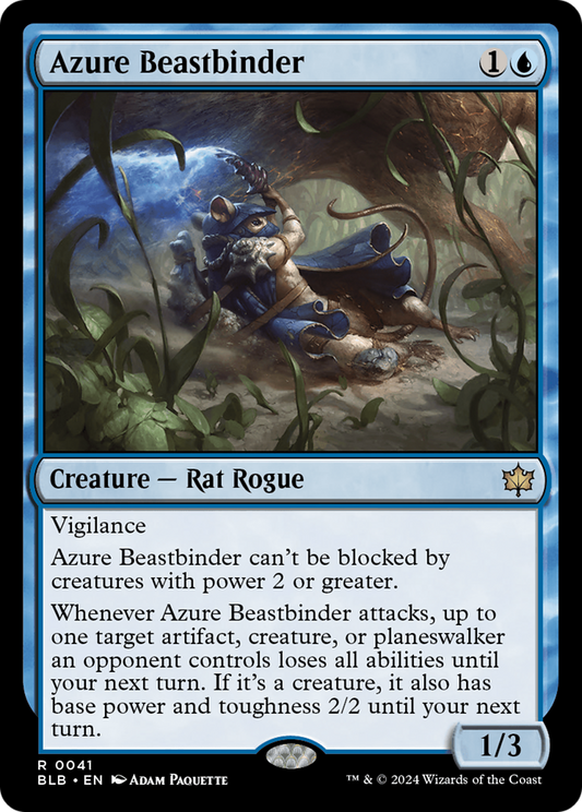 Azure Beastbinder [Bloomburrow] [Foil]