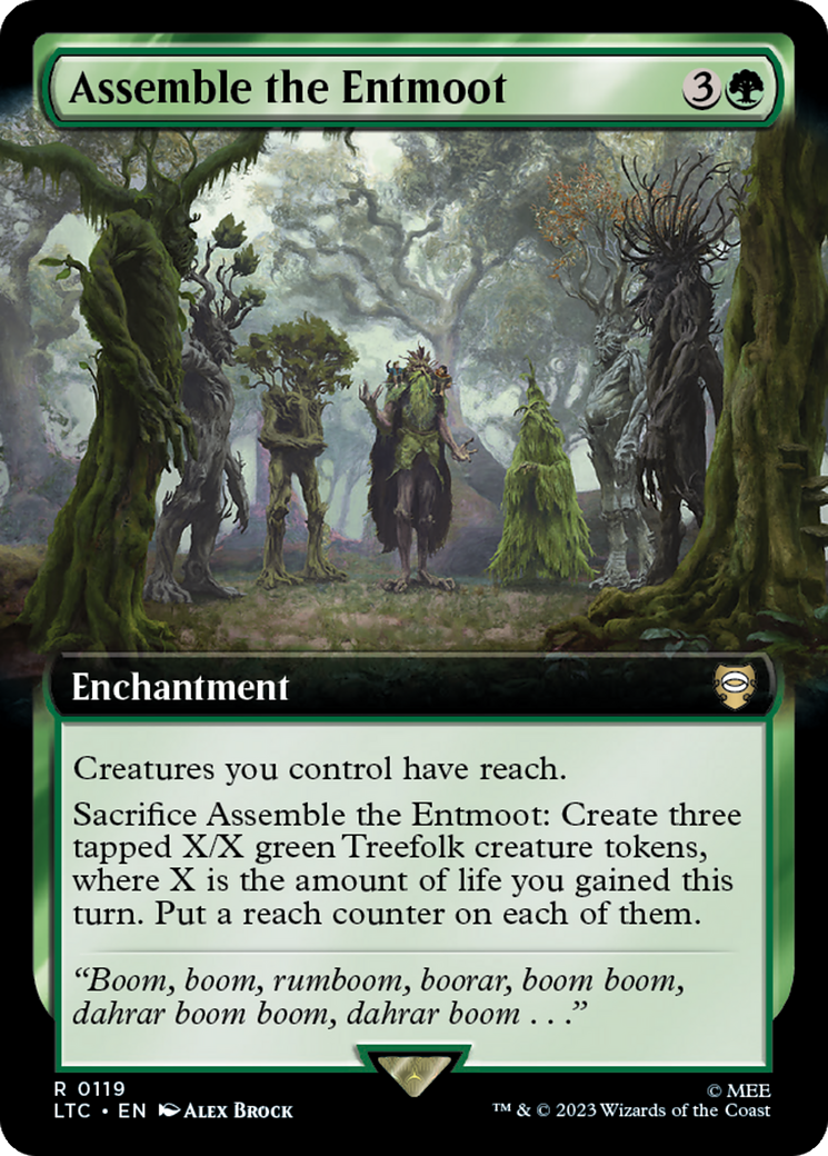 Assemble the Entmoot (Extended Art) [The Lord of the Rings: Tales of Middle-Earth Commander] [Foil]