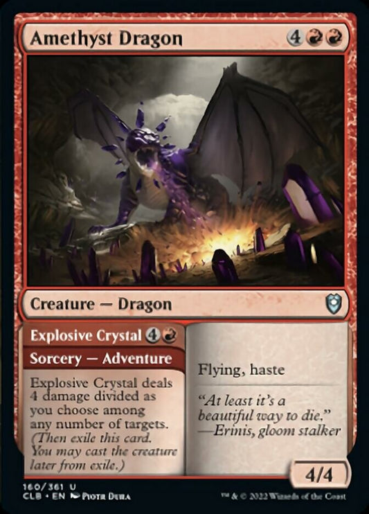 Amethyst Dragon // Explosive Crystal [Commander Legends: Battle for Baldur's Gate] [Foil]
