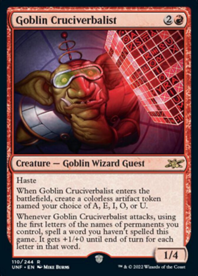 Goblin Cruciverbalist [Unfinity] [Foil]