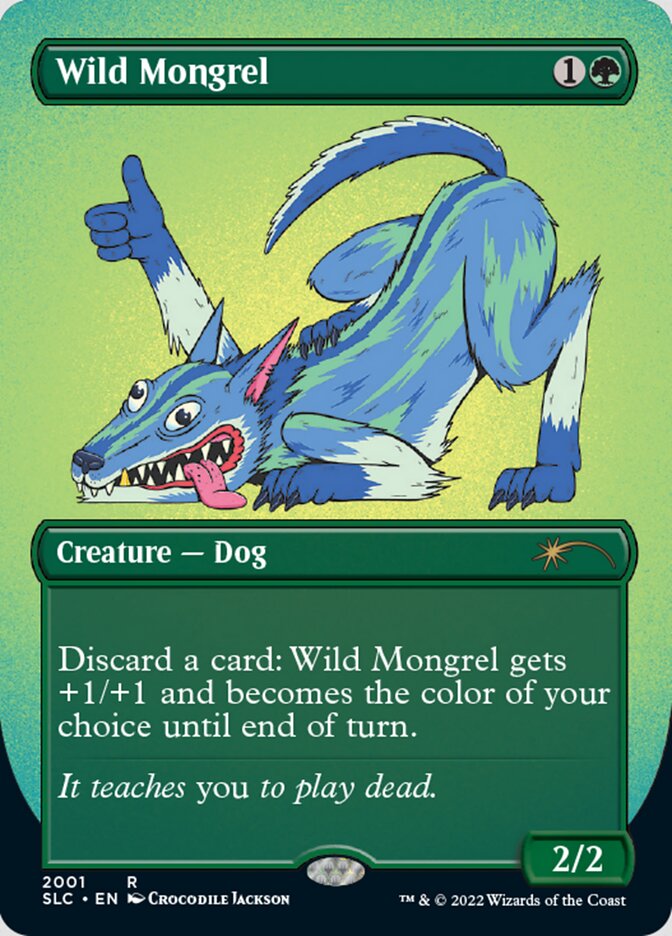 Wild Mongrel (Borderless) [Secret Lair Countdown Kit] [Foil]