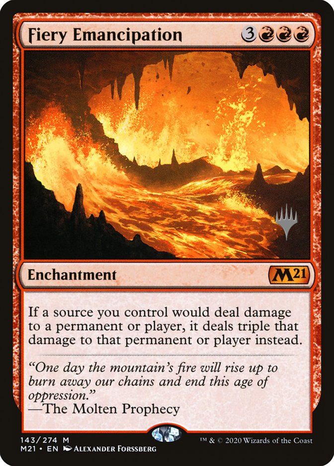 Fiery Emancipation (Promo Pack) [Core Set 2021 Promos] [Foil]