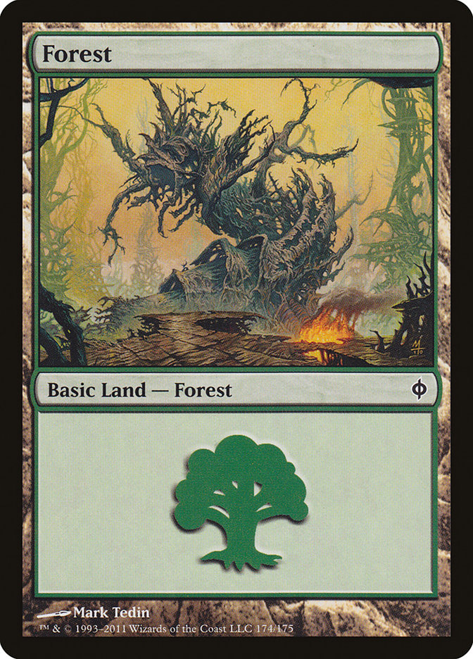 Forest (174) [New Phyrexia] [Foil]