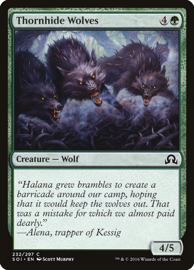 Thornhide Wolves [Shadows over Innistrad] [Foil]