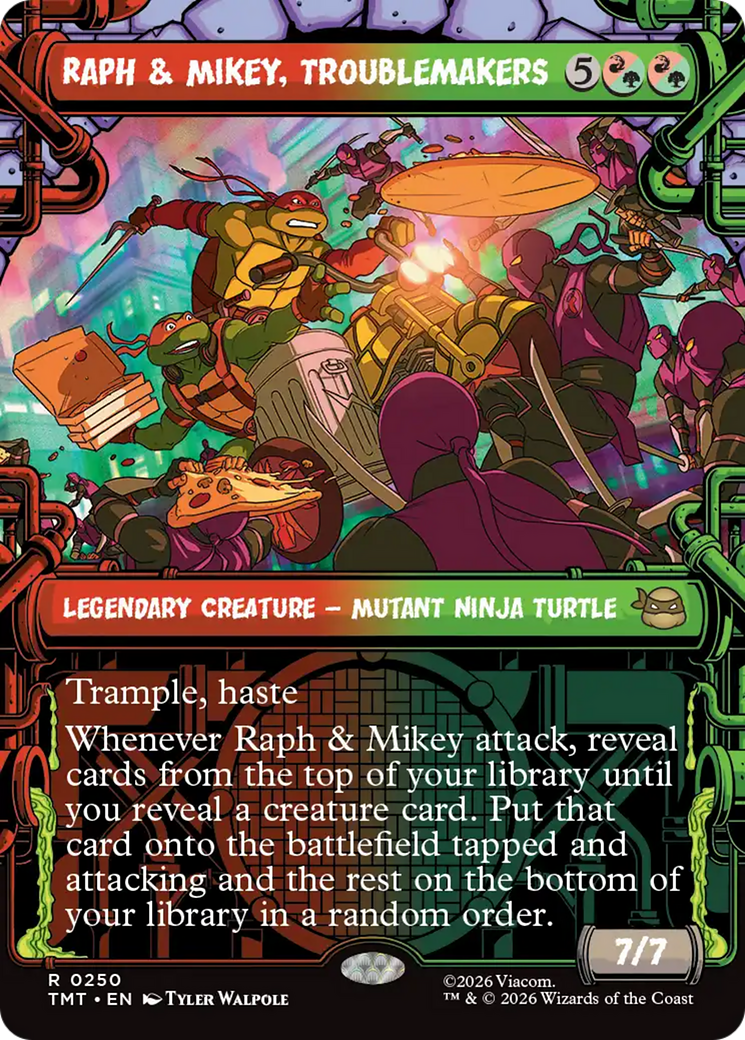 Raph & Mikey, Troublemakers (Showcase) [Teenage Mutant Ninja Turtles] [Foil]