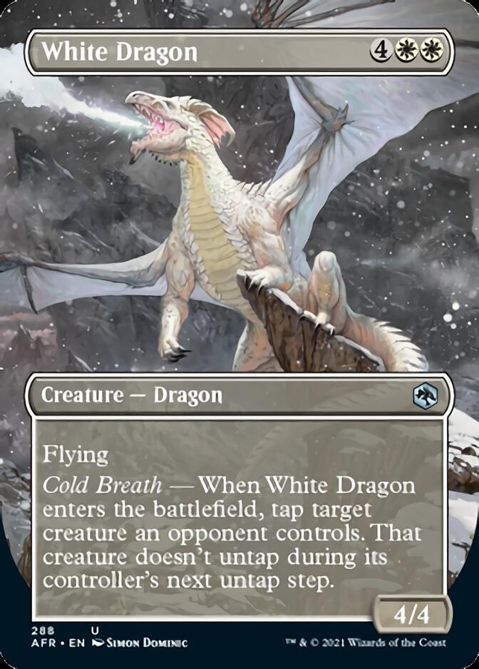 White Dragon (Borderless Alternate Art) [Dungeons & Dragons: Adventures in the Forgotten Realms] [Foil]