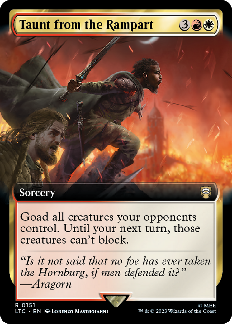 Taunt from the Rampart (Extended Art) [The Lord of the Rings: Tales of Middle-Earth Commander] [Foil]