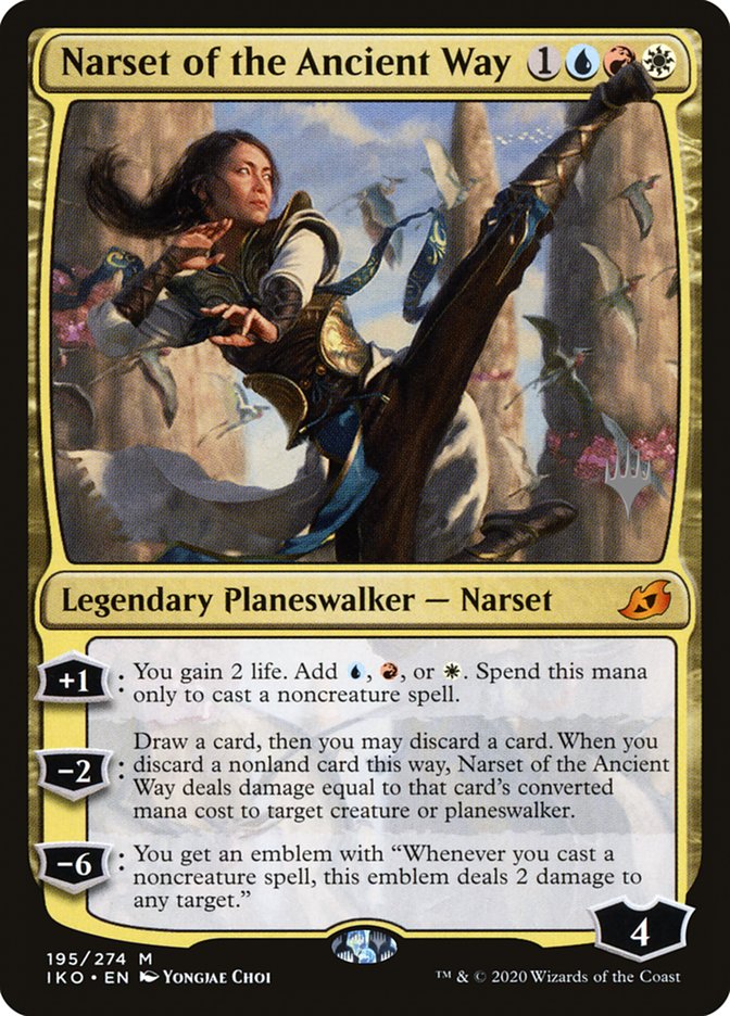 Narset of the Ancient Way (Promo Pack) [Ikoria: Lair of Behemoths Promos] [Foil]