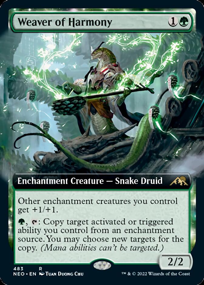 Weaver of Harmony (Extended Art) [Kamigawa: Neon Dynasty] [Foil]