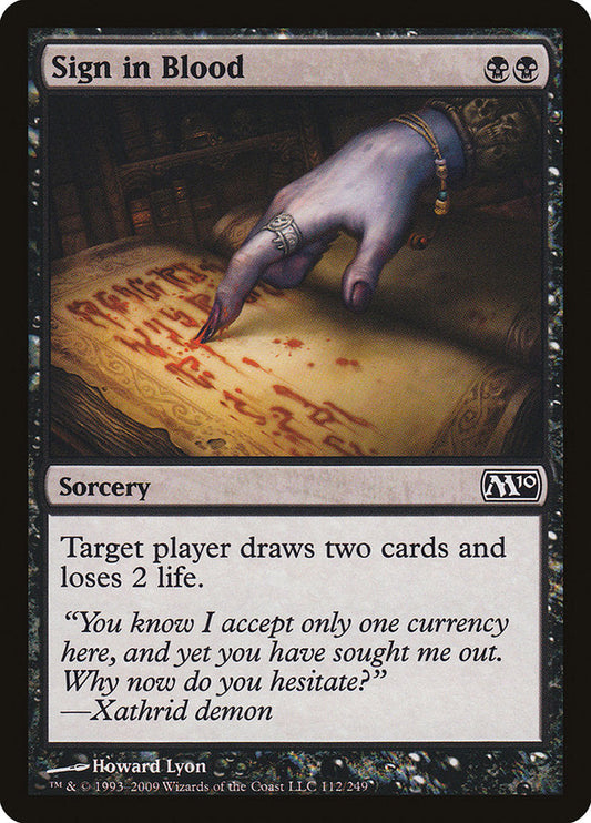 Sign in Blood [Core Set 2010]