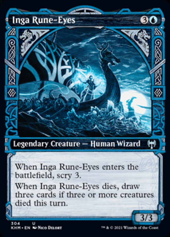 Inga Rune-Eyes (Showcase) [Kaldheim] [Foil]