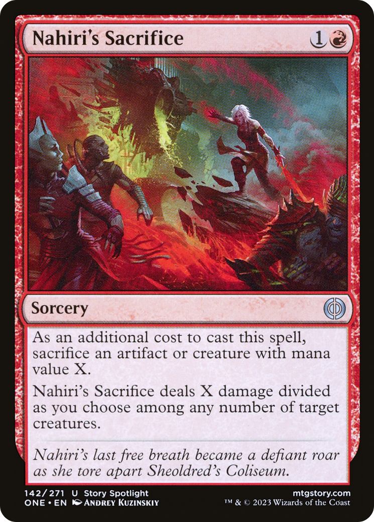 Nahiri's Sacrifice [Phyrexia: All Will Be One] [Foil]