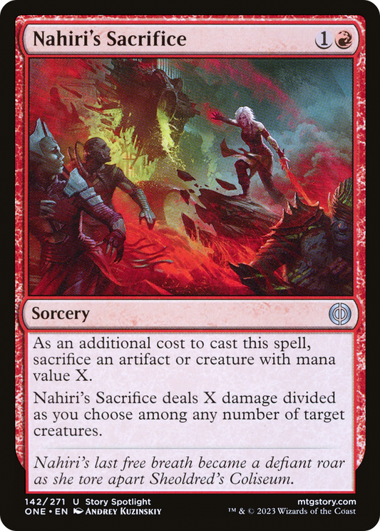 Nahiri's Sacrifice [Phyrexia: All Will Be One] [Foil]